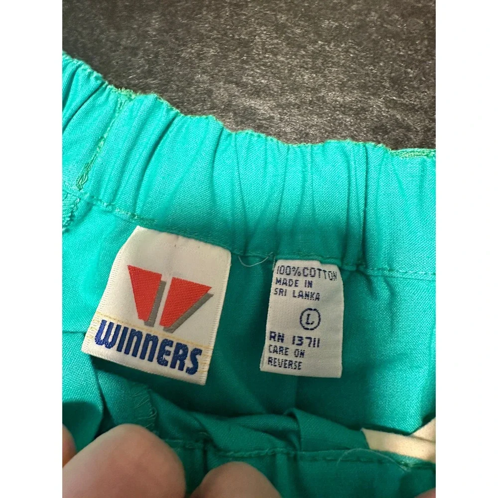 Vintage Men's Shorts‎ Winners Size Large Teal Famous Barr Men's Shorts